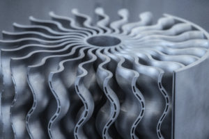 3D printed aircraft turbine displayed via dynamic imaging