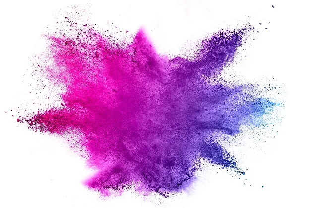 Particles of different colors Particles of different colors
