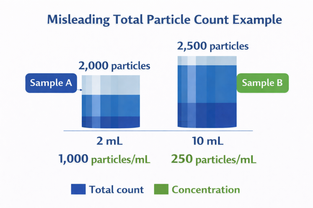 Total count can be misleading. concentration is more important.
