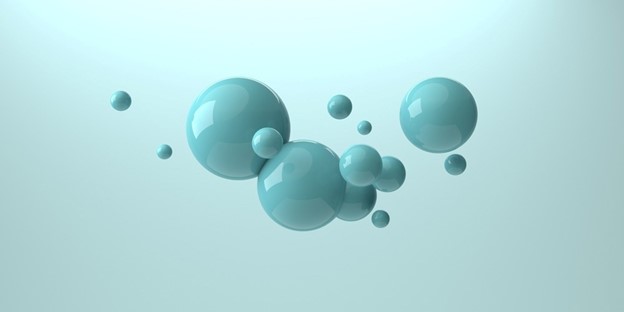 Microscope image of irregularly shaped particles