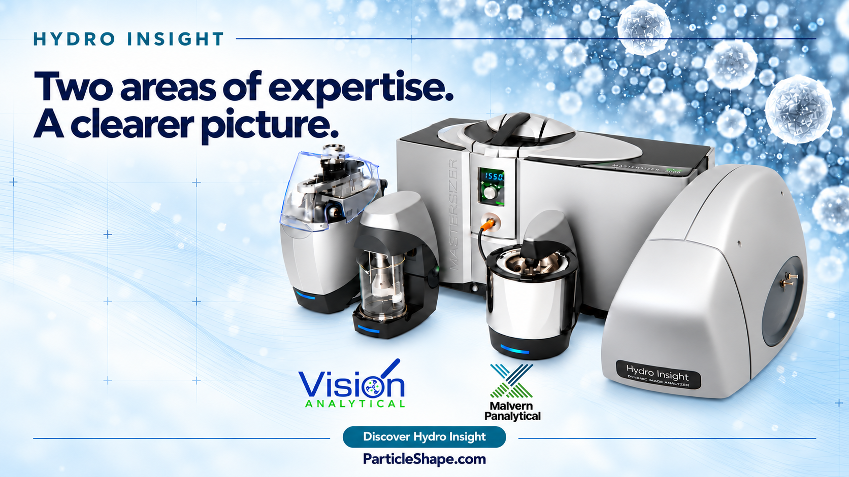 Malvern Mastersizer and the Hydro Insight for particle shape, concentration and size